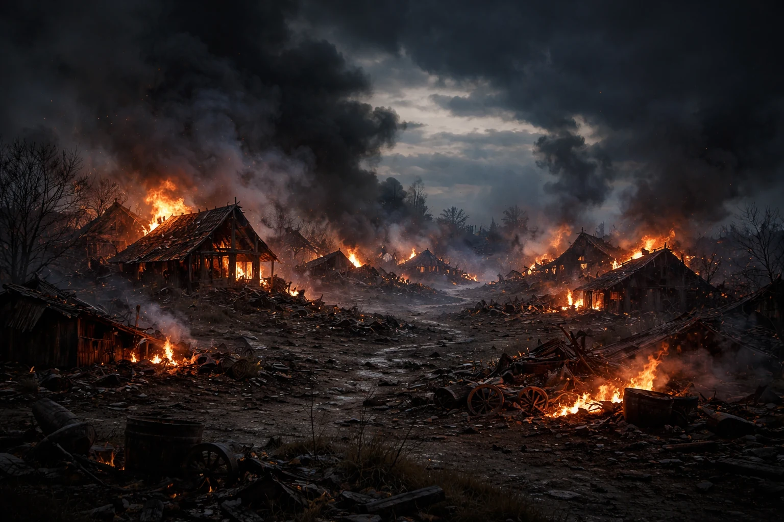 A vast darkness spreading across a fallen world