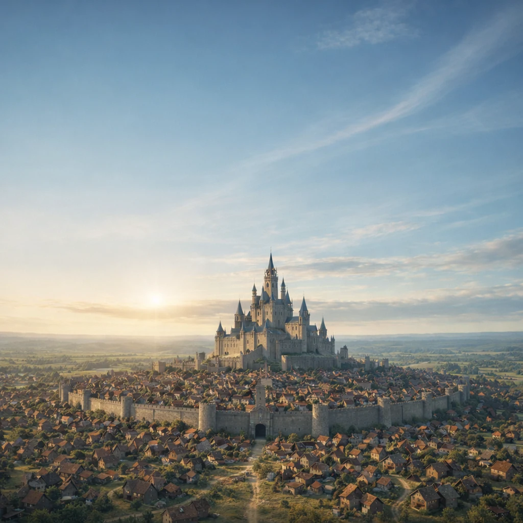 A great kingdom seen from above before the fall